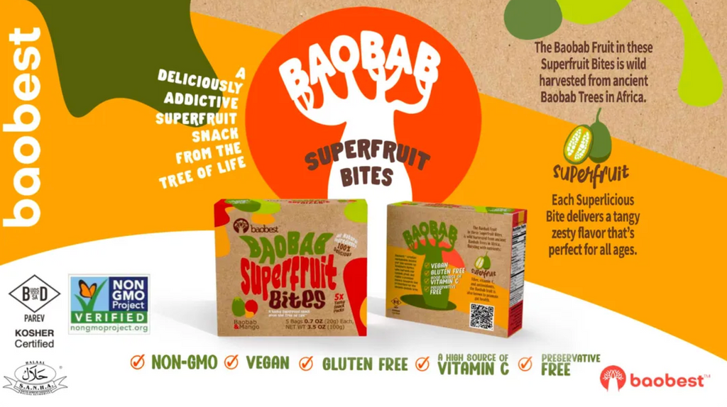 Baobab Superfruit Bites - Mixed Berry  3.5oz