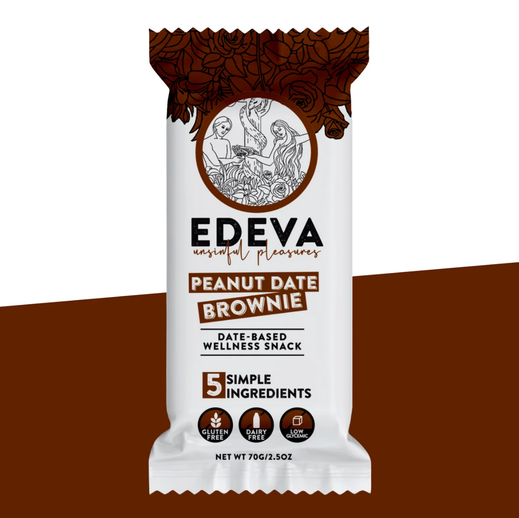 Edeva Snacks Peanut Date Brownie Snack Bar 2.5oz