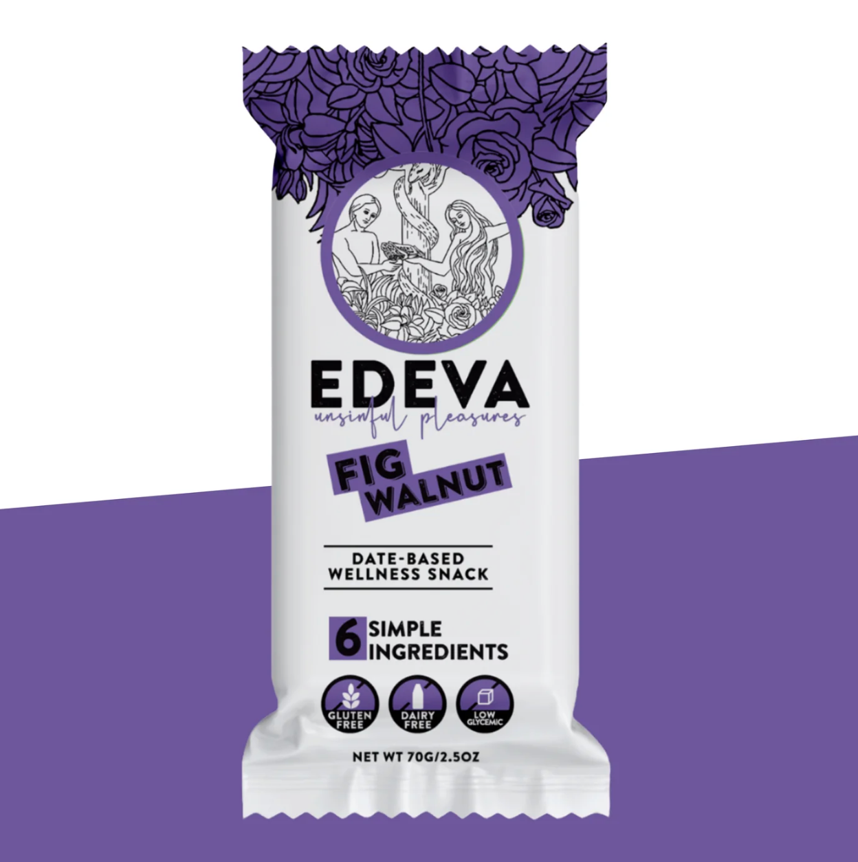 Edeva Snacks Fig Walnut Bar 2.5oz