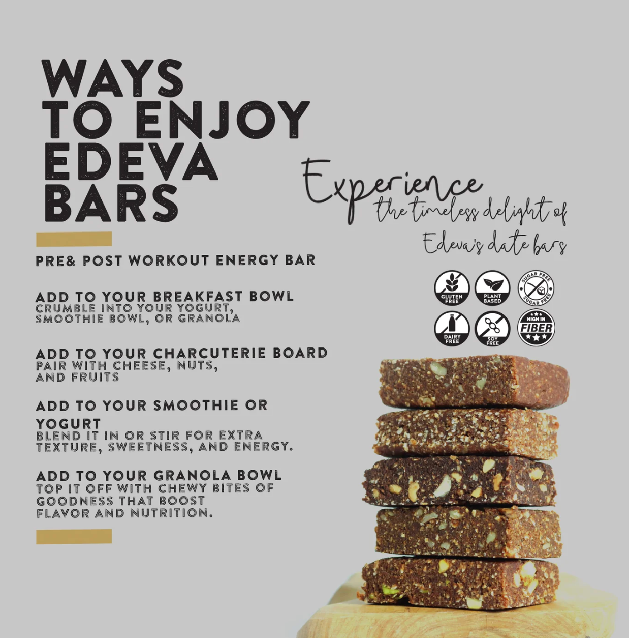Edeva Snacks Fig Walnut Bar 2.5oz