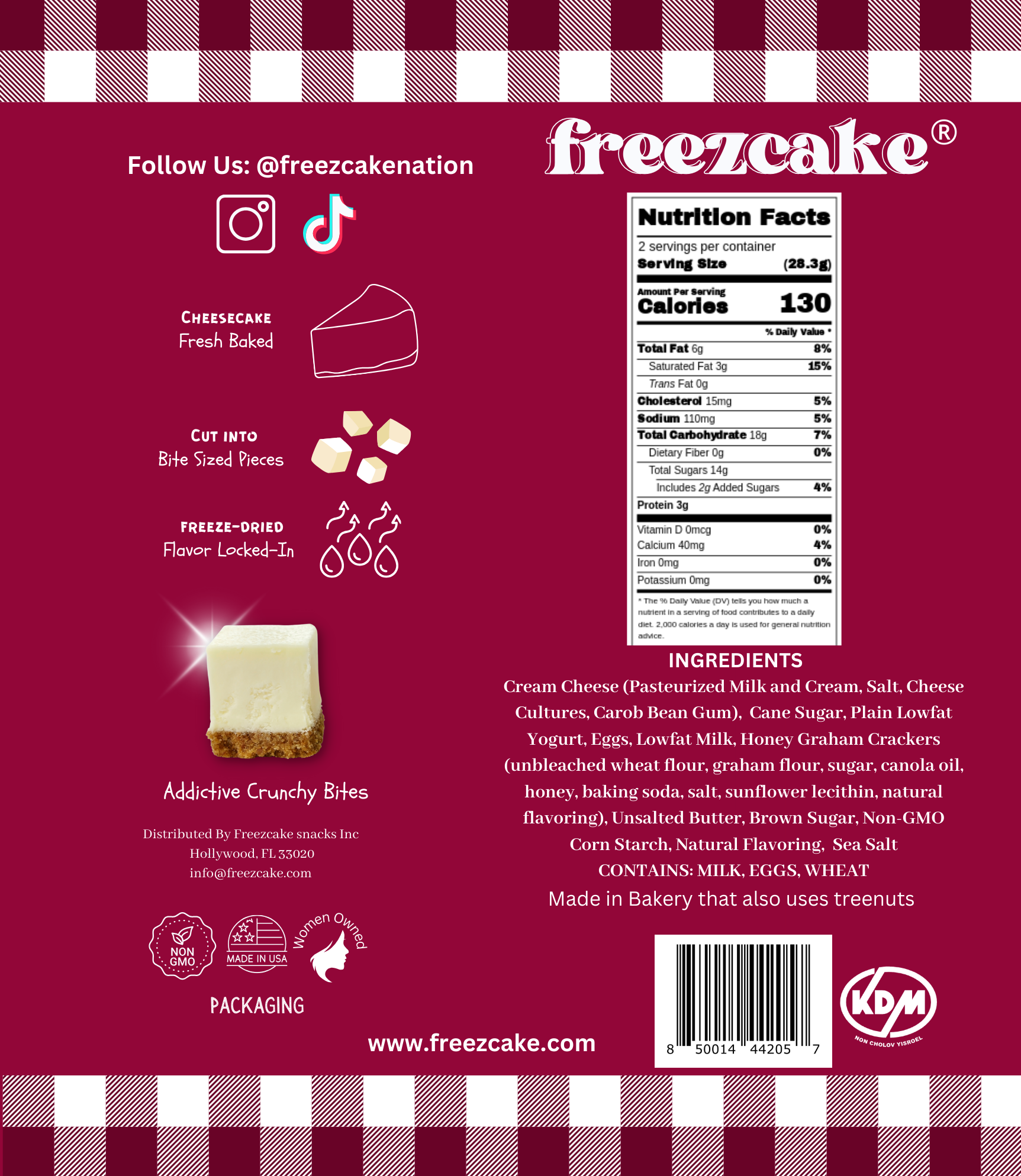 Freezcake -  Freeze-Dried New York Cheesecake Bites