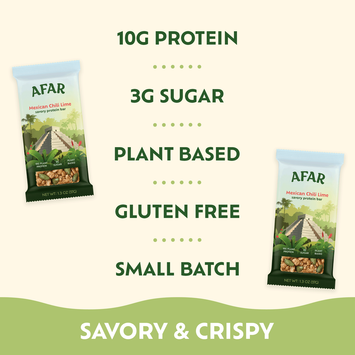 Afar Foods - Savory Protein Bar - Mexican Chili Lime Flavor