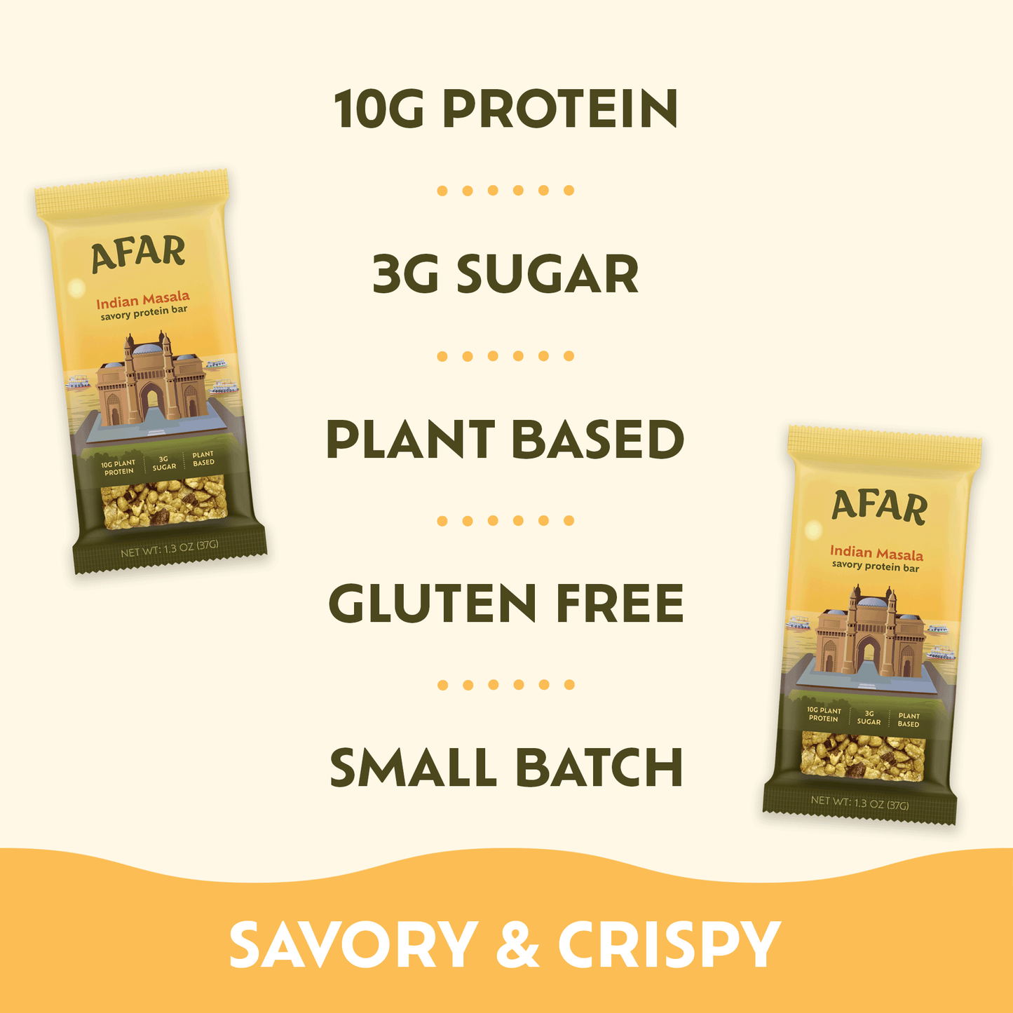 Afar Foods - Savory Protein Bar - Indian Masala Flavor