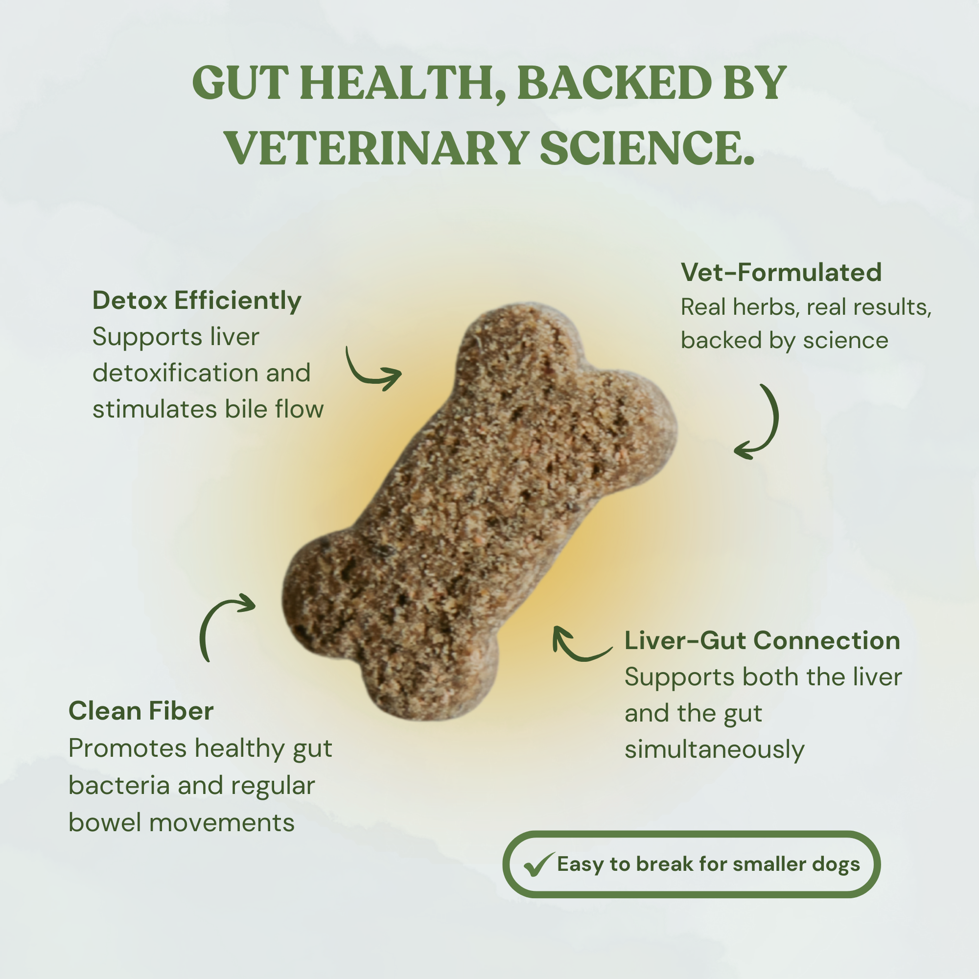 Botanical Bones Inner Glow Cookies - All Natural, Organic Dog Treats 5oz