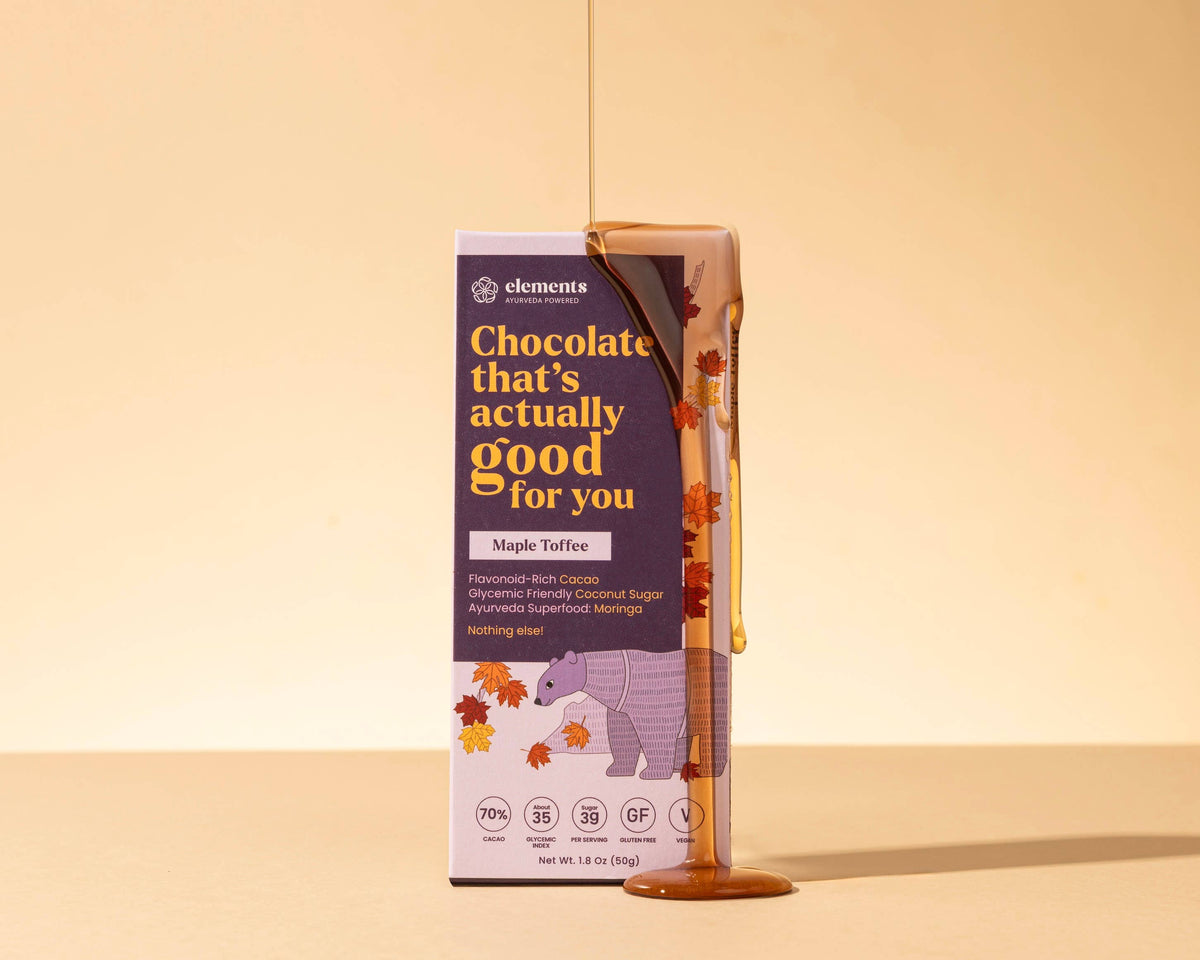 Elements - Maple Toffee Dark Chocolate Bar | Vegan Organic 1.8oz