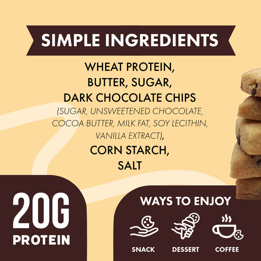 Caltein - Chocolate Chip Cookies | High Protein | Clean Label Snack 1.8oz