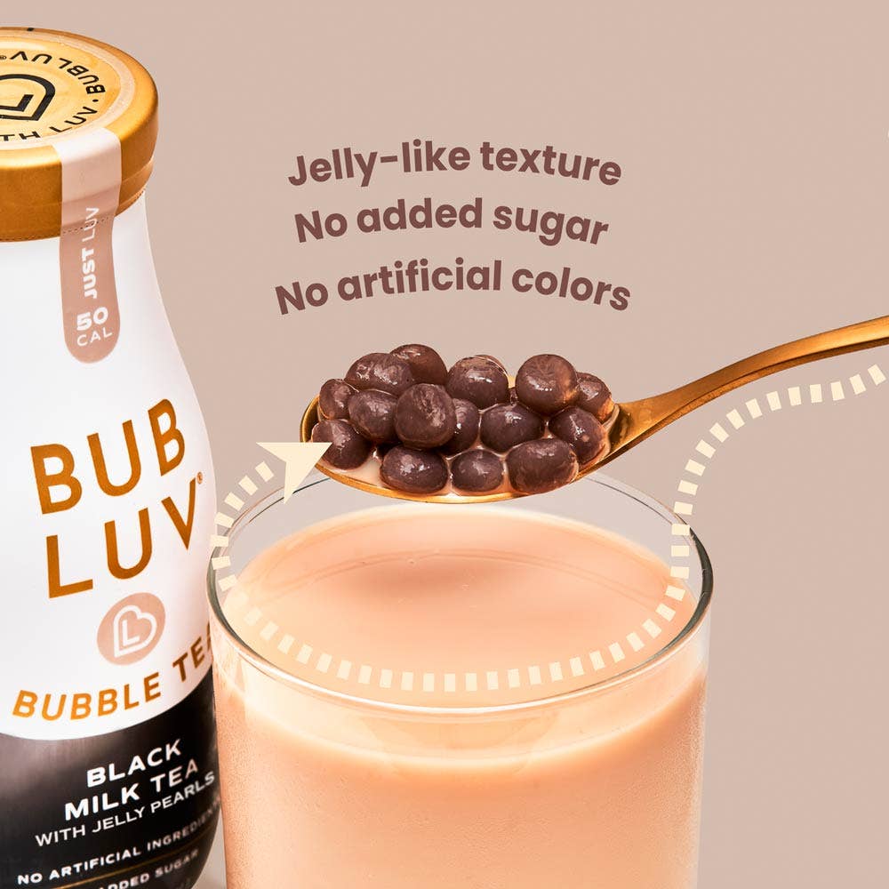 Bubluv - Black Milk Tea Bubble Tea with Jelly Pearls