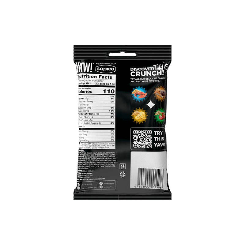 YAW! Sour Cream and Onion Flavored Baked Baguette Bites Snack 2oz