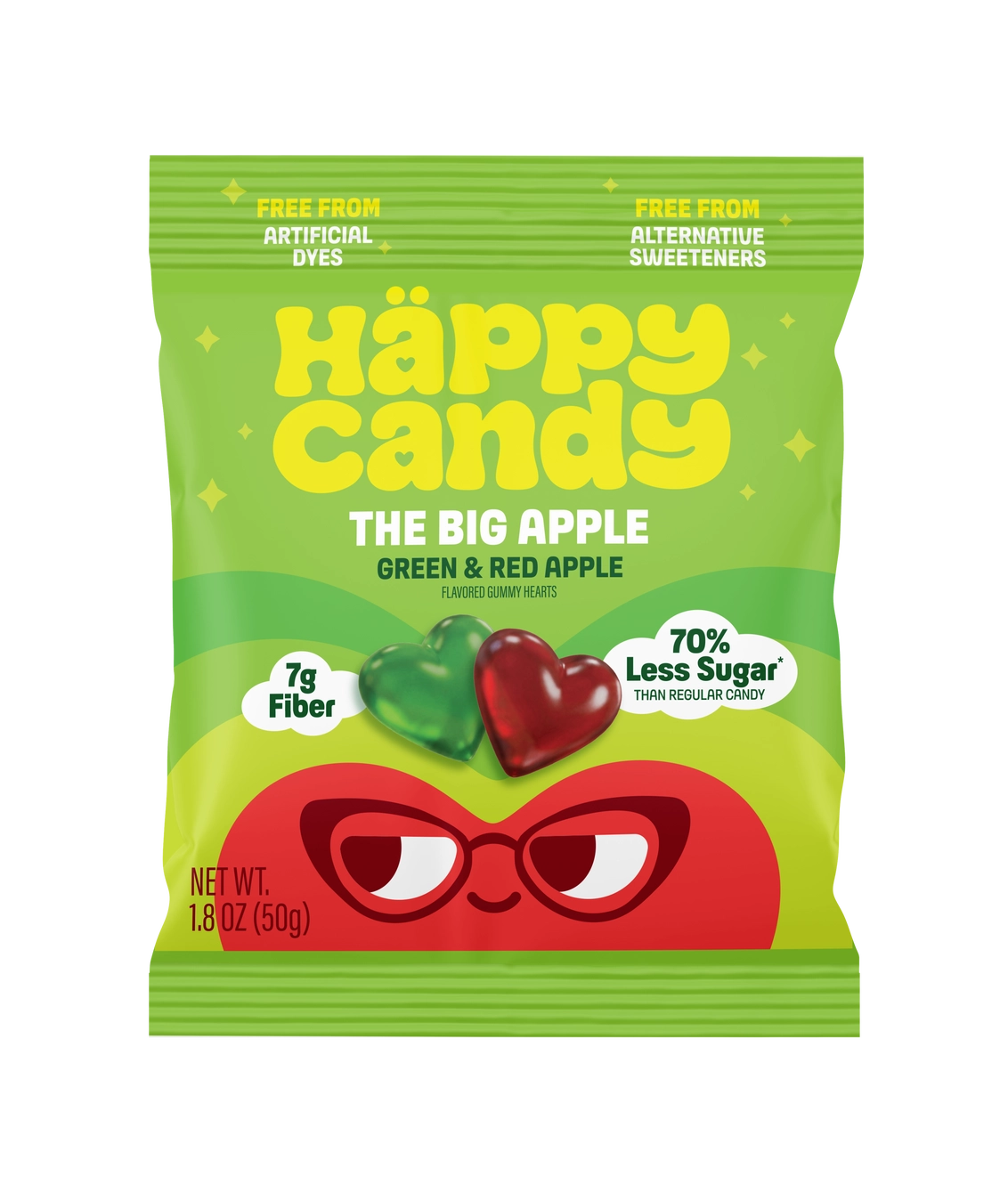 Happy Candy - Gummy Hearts - Big Apple 1.8 oz