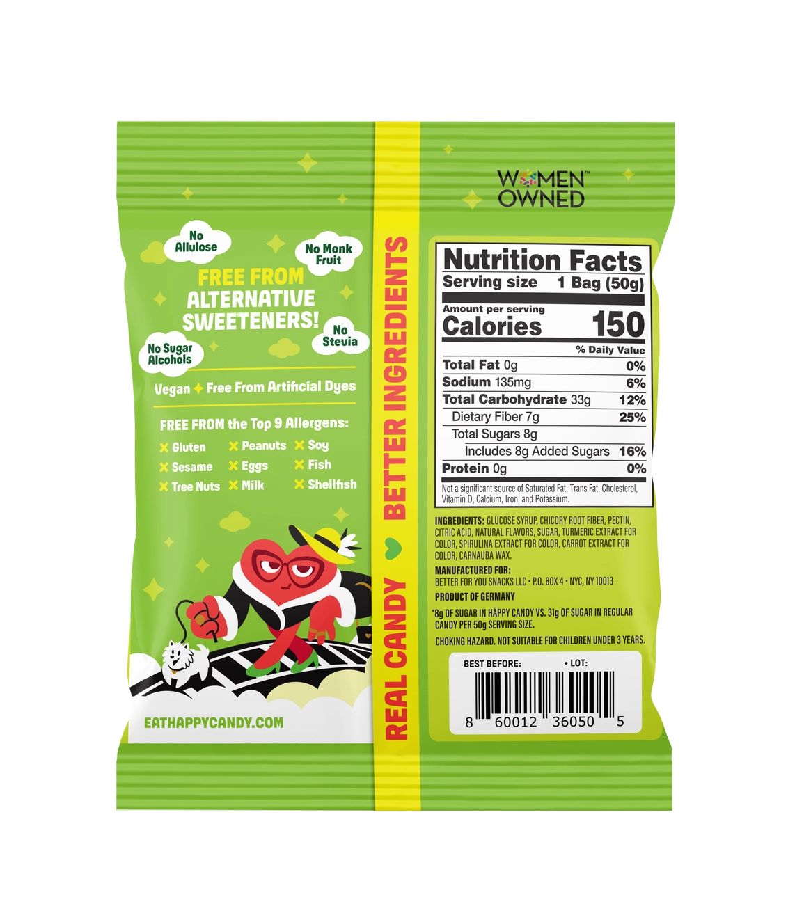Happy Candy - Gummy Hearts - Big Apple 1.8 oz