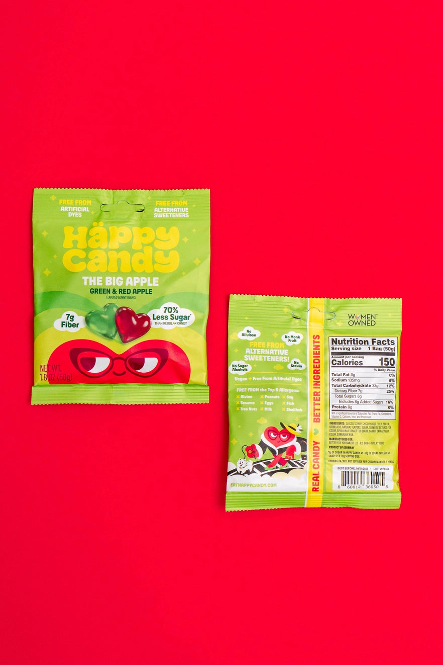 Happy Candy - Gummy Hearts - Big Apple 1.8 oz