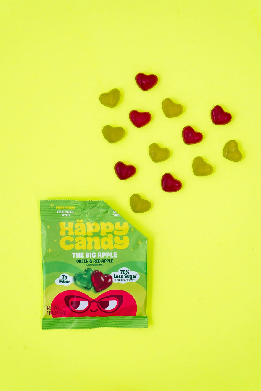 Happy Candy - Gummy Hearts - Big Apple 1.8 oz