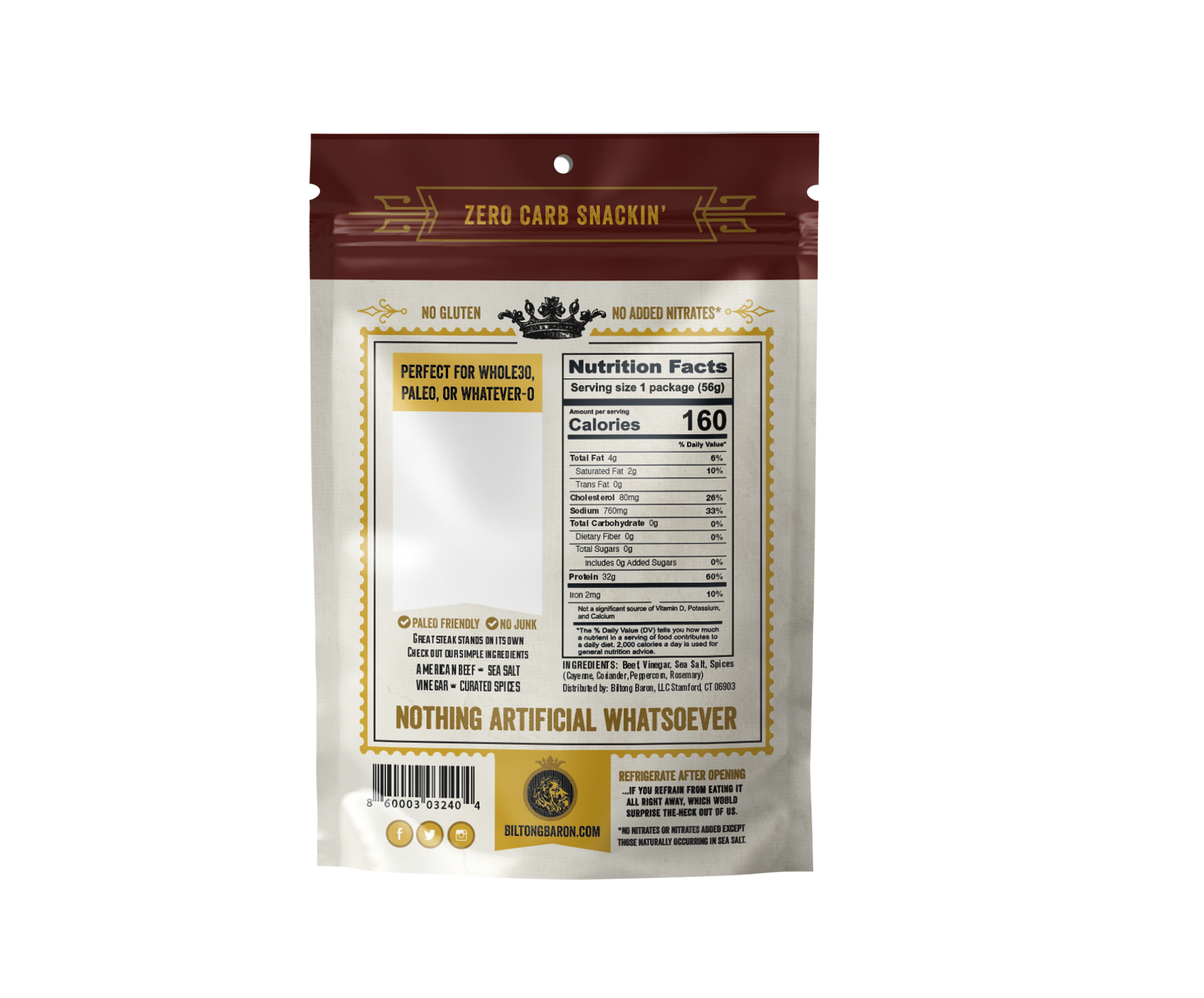 Biltong Baron Fire in the Hole Recipe 2oz Bag