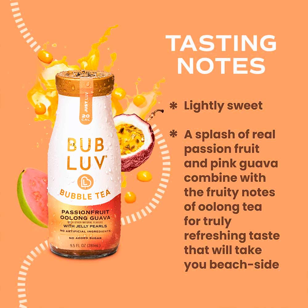 Bubluv -  Bubble Tea - Passionfruit Oolong Guava