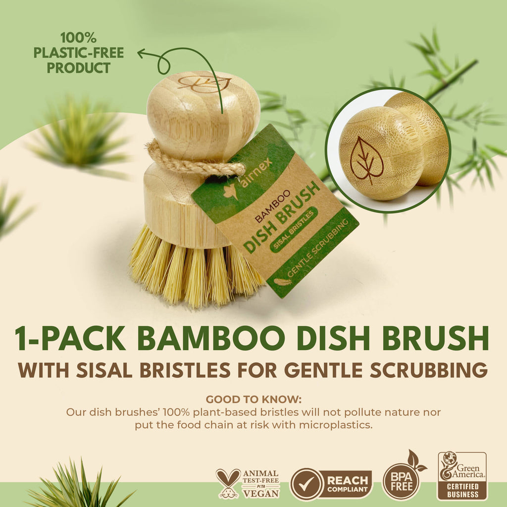 Natural Cleaning Bamboo Dish Brush