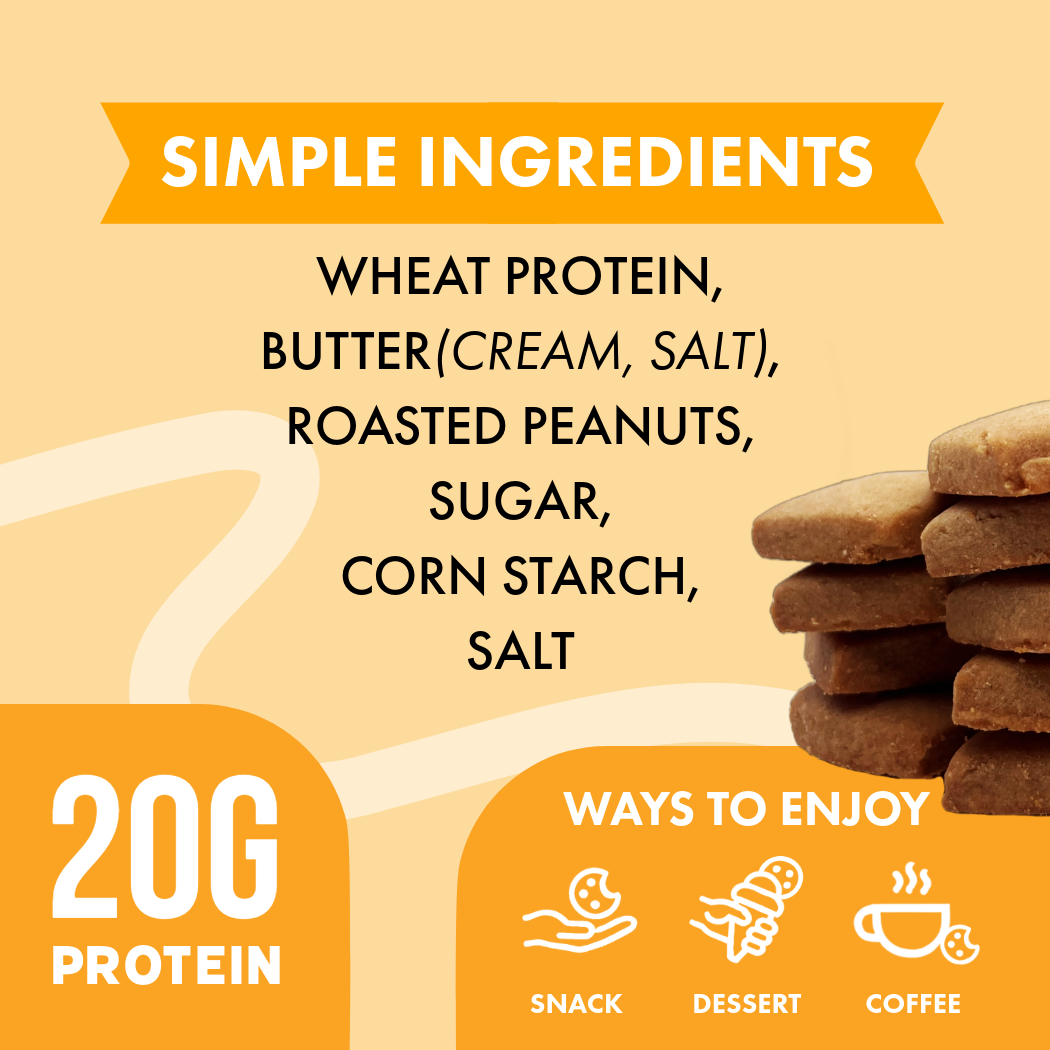 Salted Peanut Cookies | High Protein | Clean Label Snack