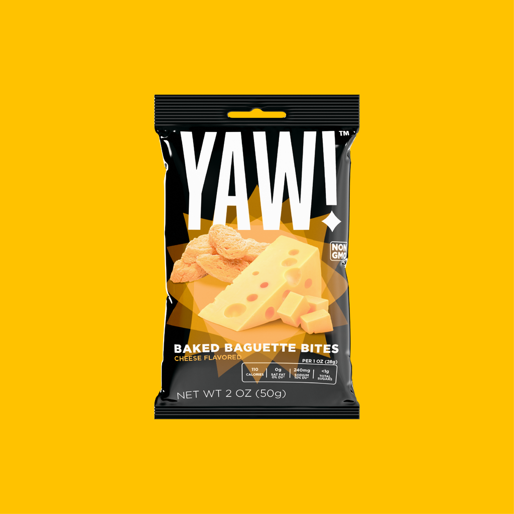 YAW! Cheese Flavored Baked Baguette Bites Snack 2oz