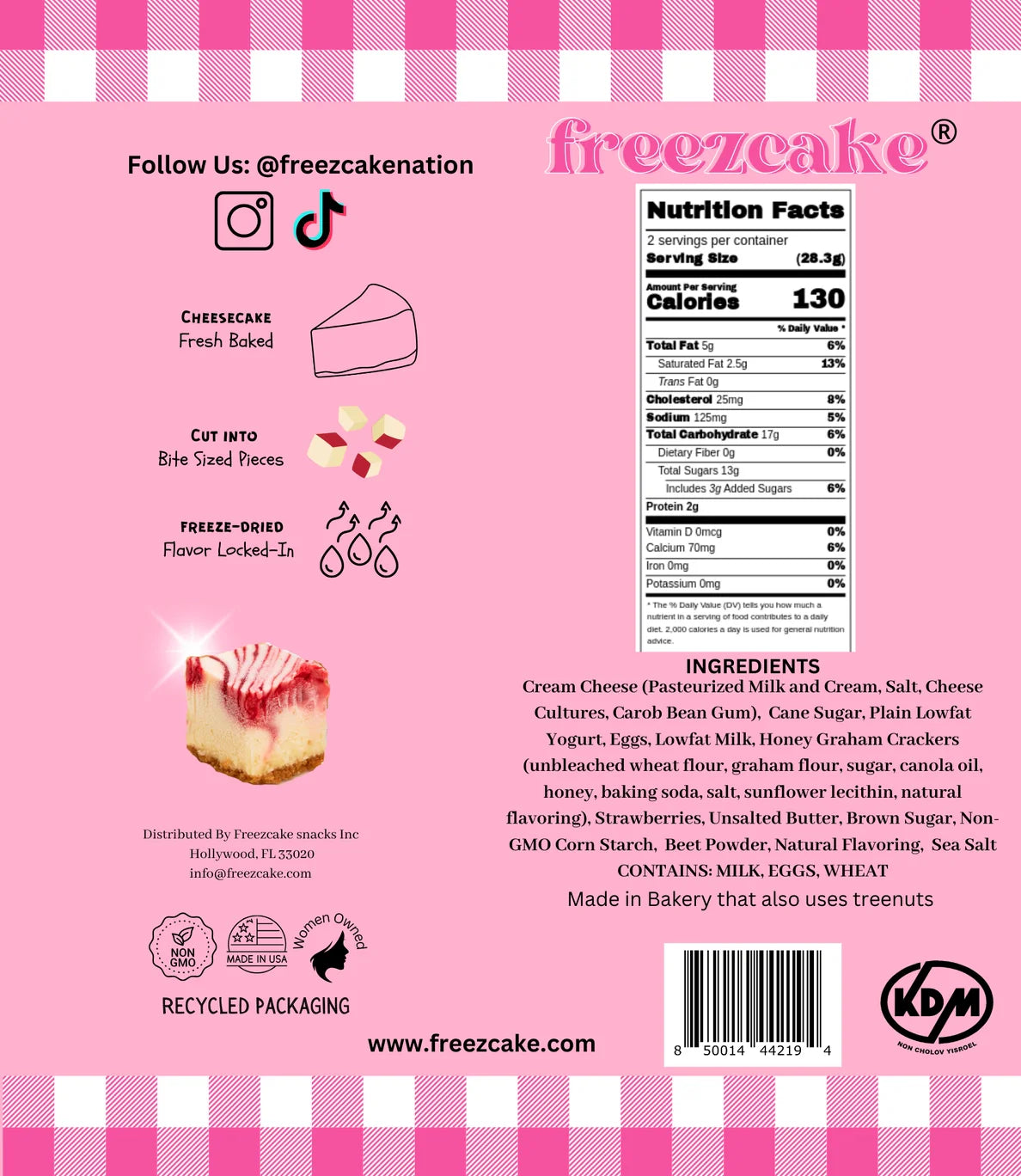 Freezcake -  Freeze-Dried Strawberry Cheesecake Bites