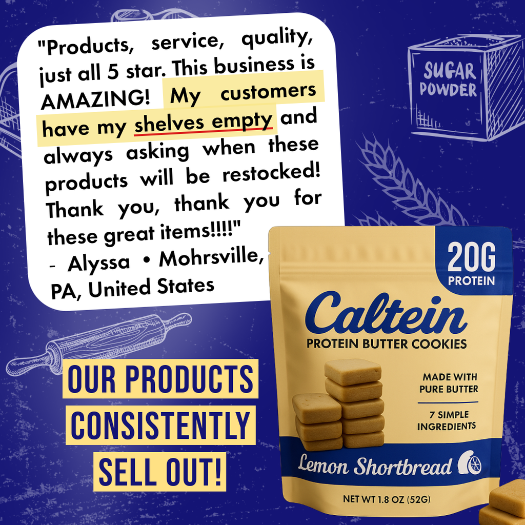Lemon Shortbread Cookies | High Protein Snack | Clean Label