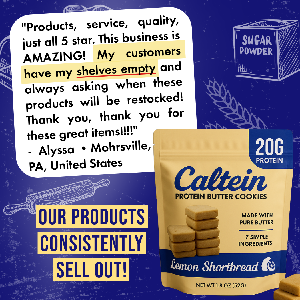 Lemon Shortbread Cookies | High Protein Snack | Clean Label
