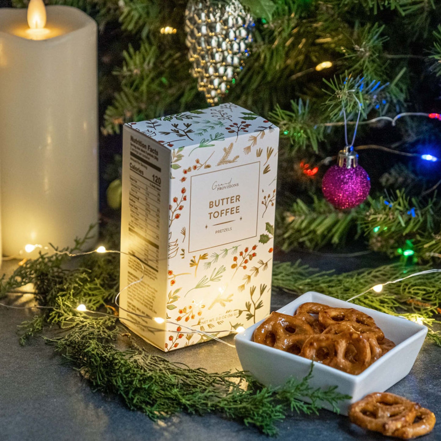 Grand Provisions - Holiday Butter Toffee Pretzels (2 oz)