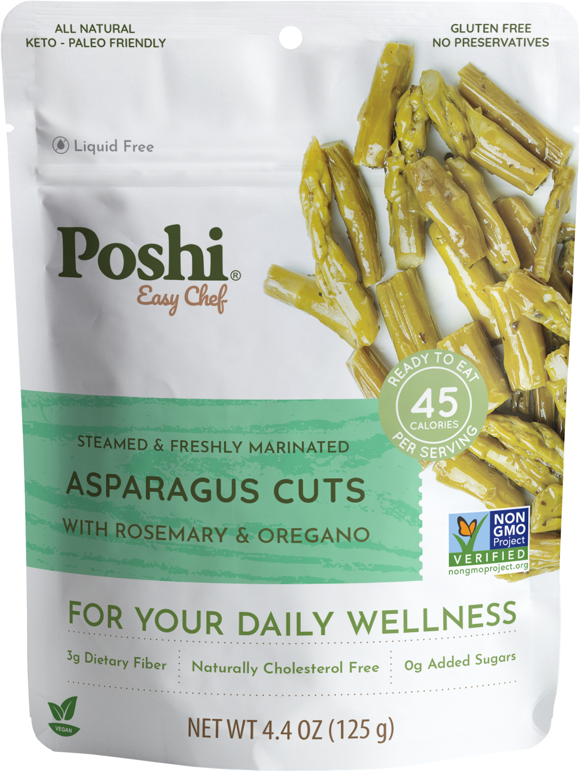 Poshi - Marinated Asparagus Cuts - Rosemary & Oregano