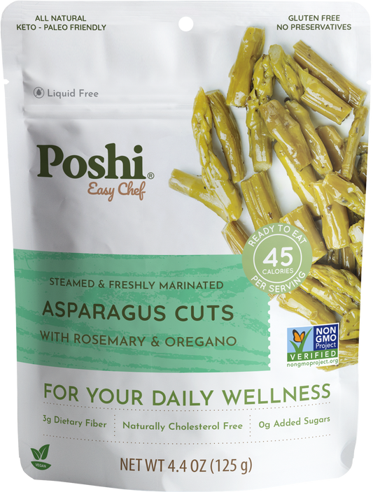 Poshi - Marinated Asparagus Cuts - Rosemary & Oregano