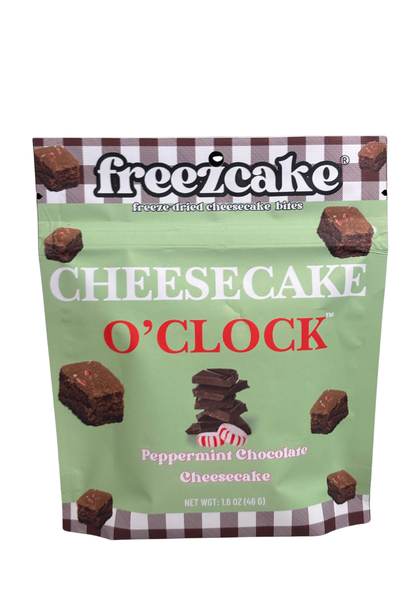 Chocolate Peppermint Freeze-Dried Cheesecake Bites