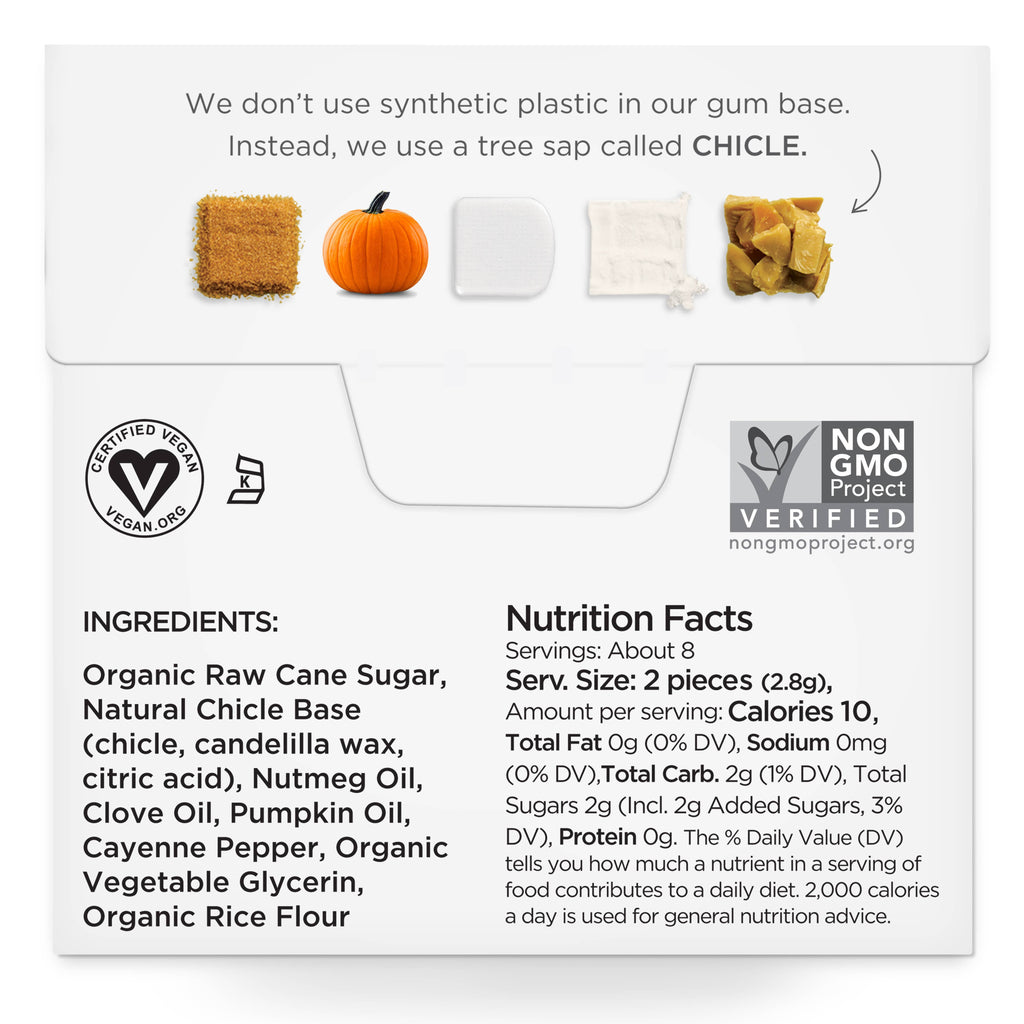Simply Gum - Pumpkin Spice Chewing Gum -15 pack