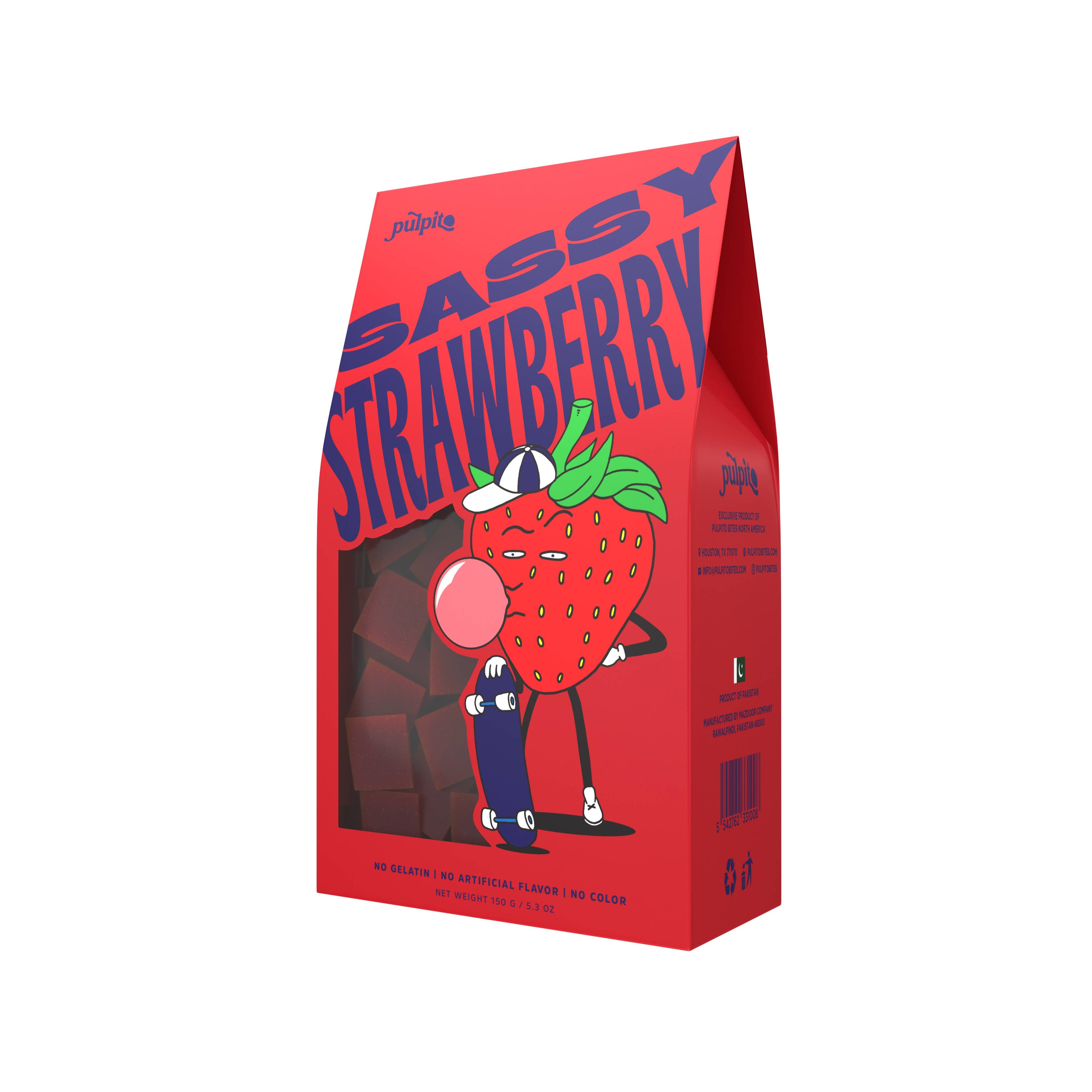 Pulpito Dried Fruit Bites Natural Fruit Snacks - Sassy Strawberry