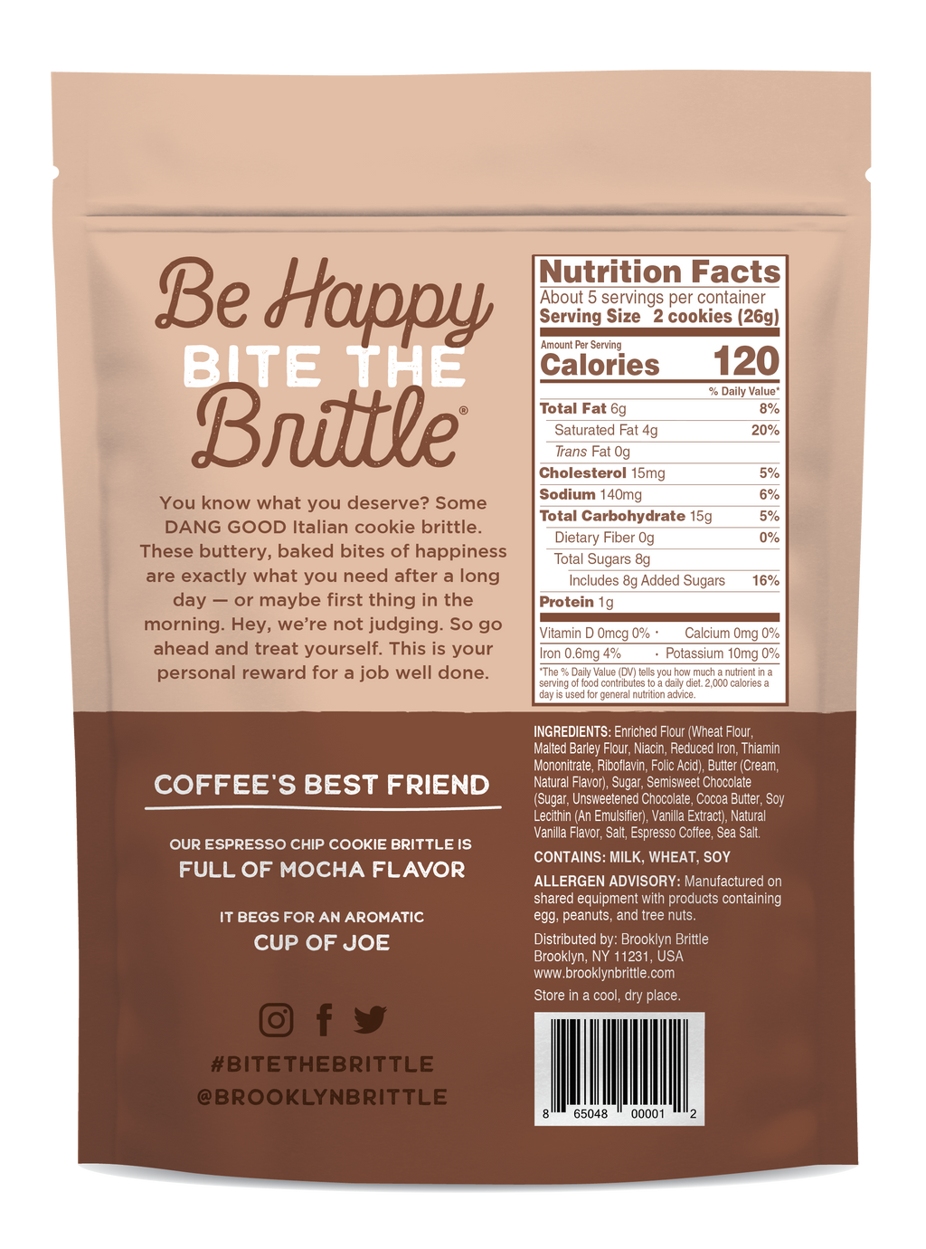 Brooklyn Brittle Espresso Chip Italian Cookie Brittle