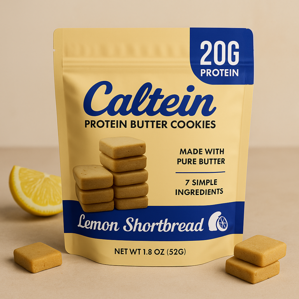 Lemon Shortbread Cookies | High Protein Snack | Clean Label
