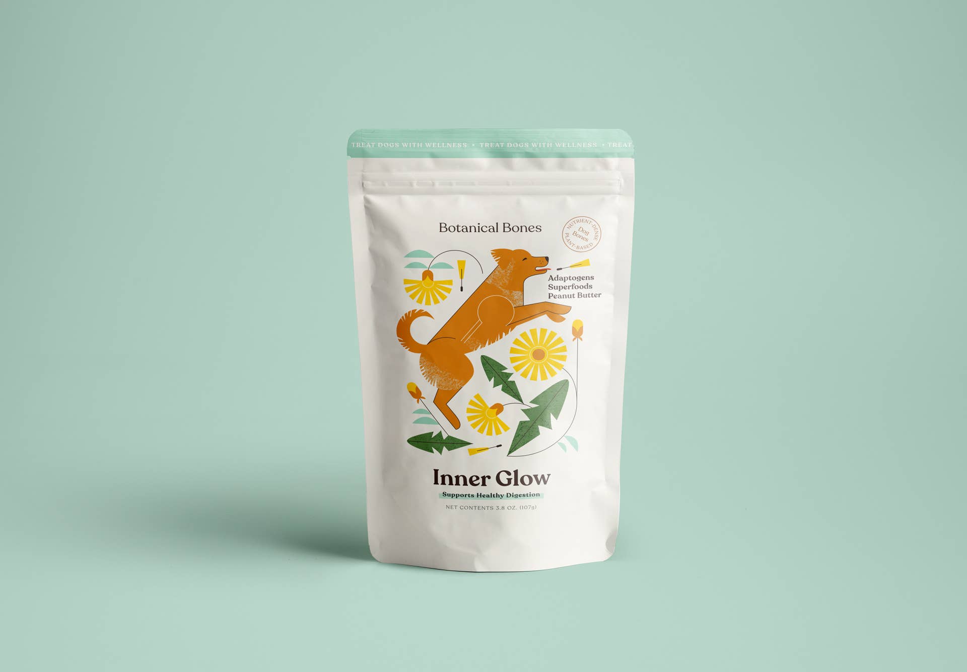 Botanical Bones Inner Glow Cookies - All Natural, Organic Dog Treats 5oz