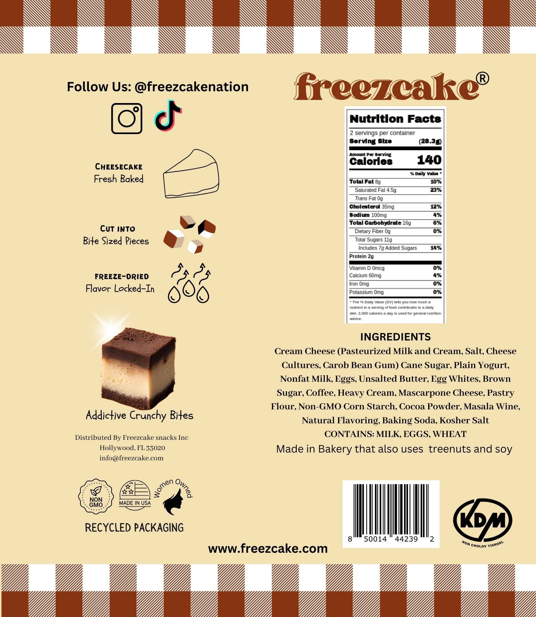 Freezcake -  Freeze-Dried Tiramisu Cheesecake Bites