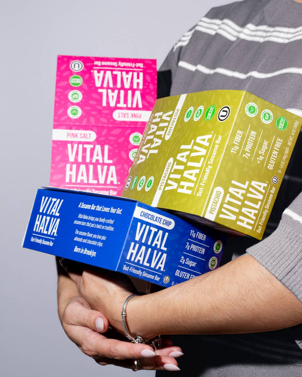 Vital Halva - Gut-friendly sesame bar, Pistachio, 1.4oz