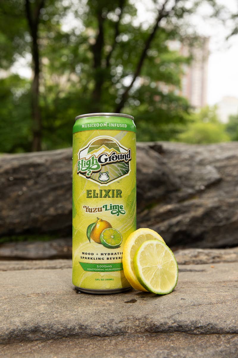 High Ground Elixir Mushroom Seltzer - Yuzu Lime 12oz