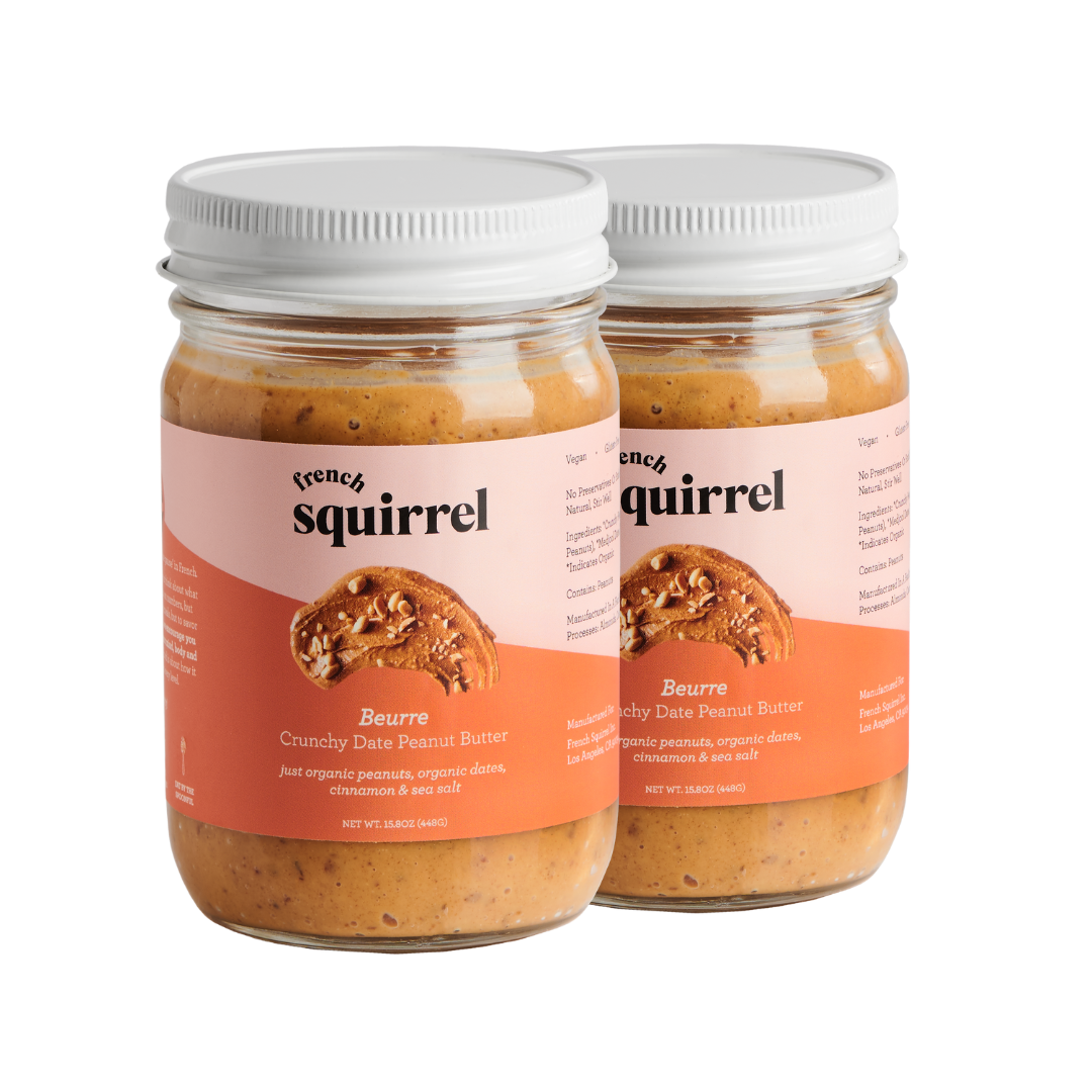 French Squirrel Crunchy Date Peanut Butter Organic 12oz