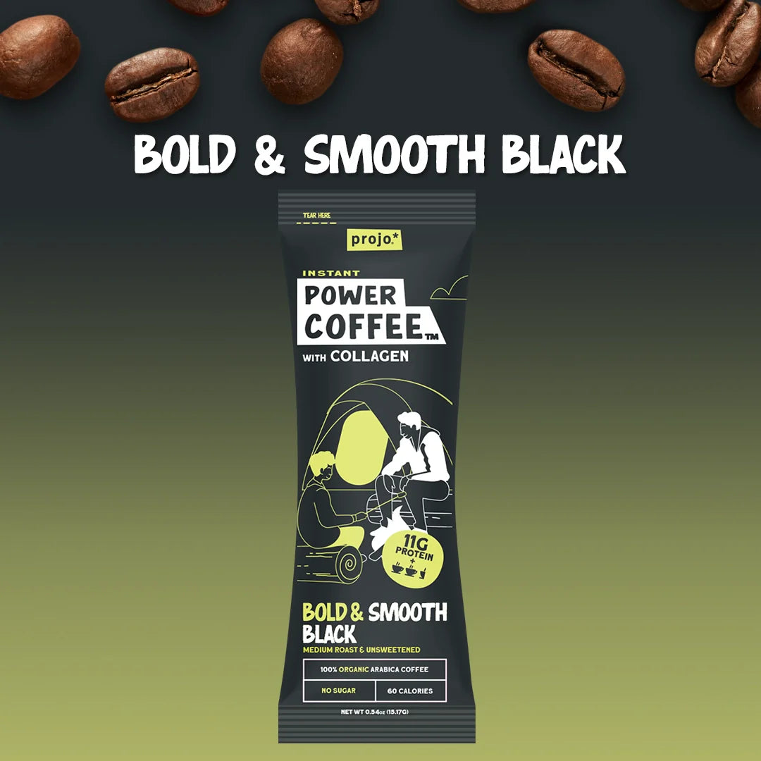 projo* - Instant Power Coffee with Collagen - Bold & Smooth Black