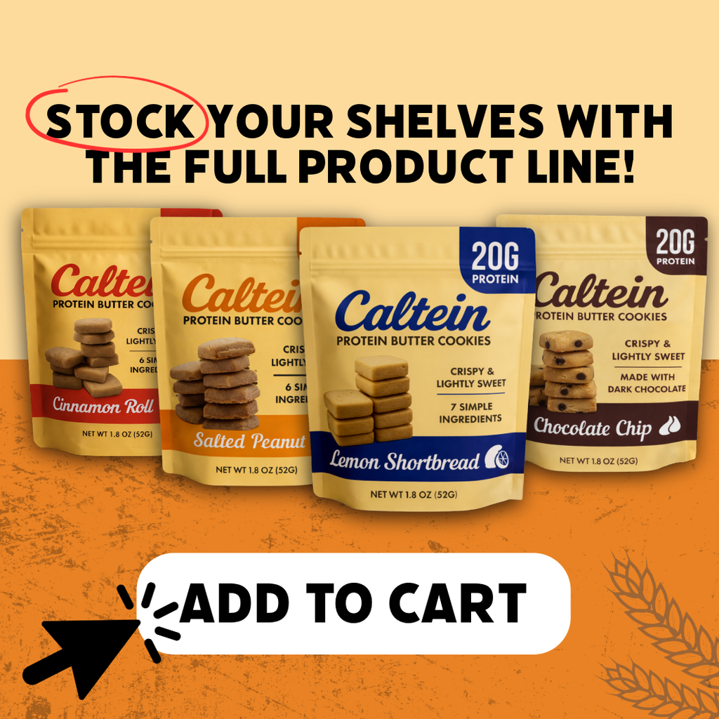 Caltein - Salted Peanut Cookies | High Protein | Clean Label Snack 1.8oz
