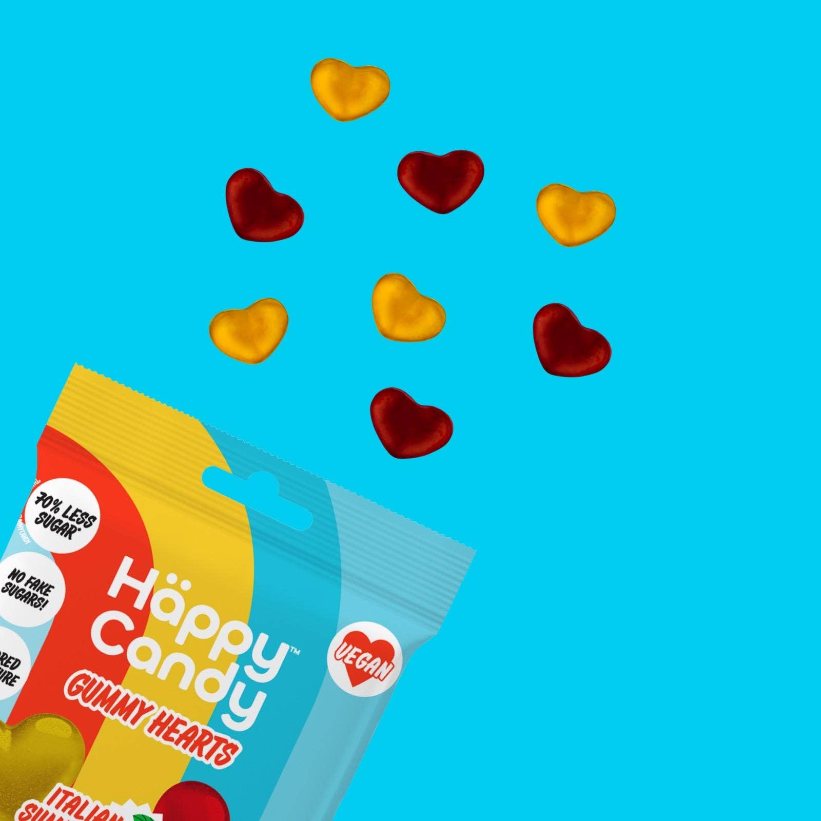 Häppy Candy - Gummy Hearts - Italian Summer 1.8 oz