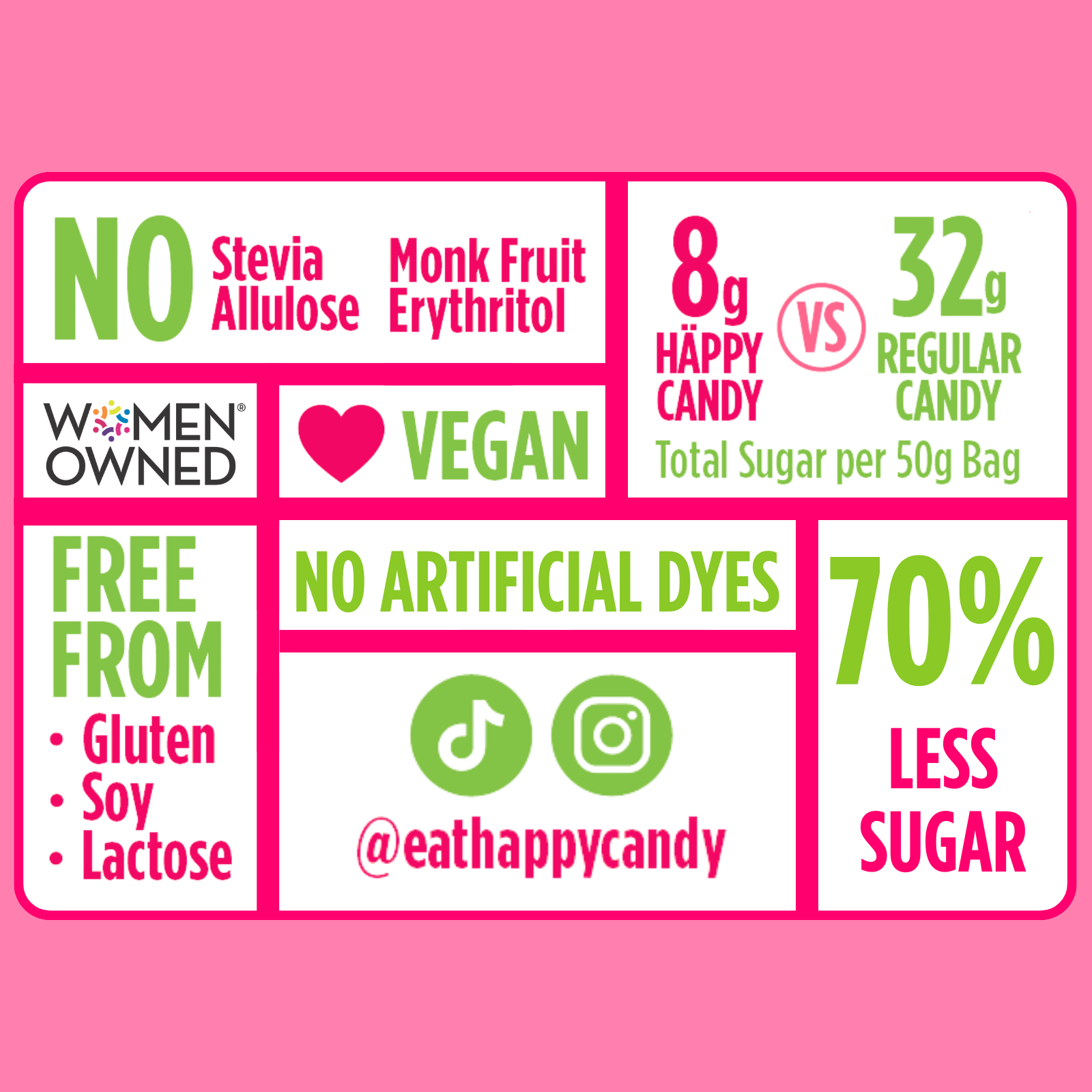 Häppy Candy - Gummy Hearts - Big Apple 1.8 oz