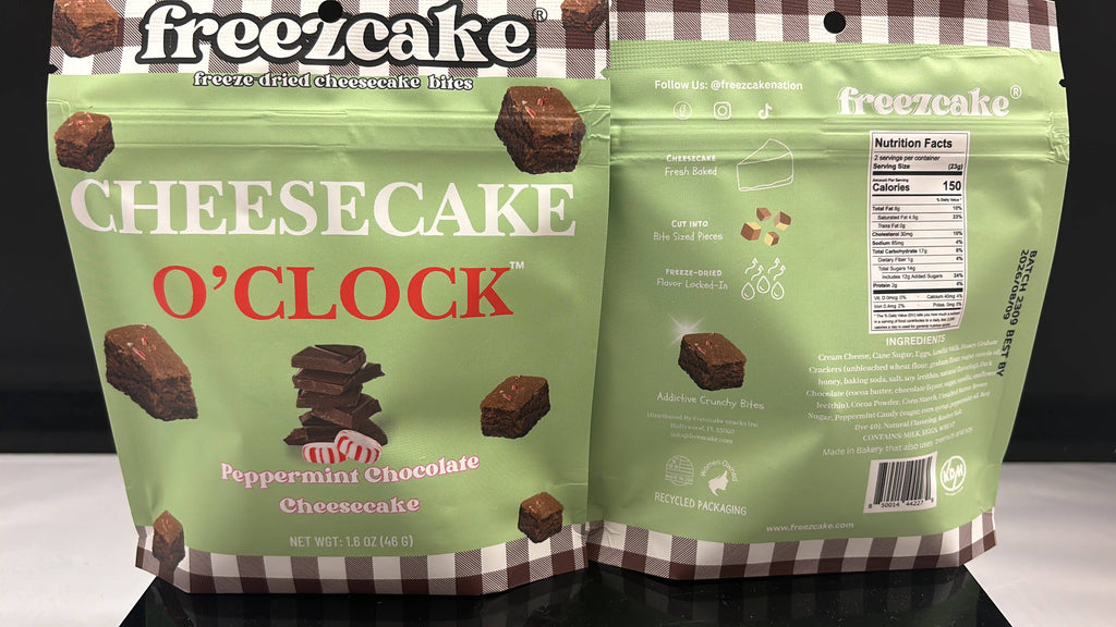 Chocolate Peppermint Freeze-Dried Cheesecake Bites