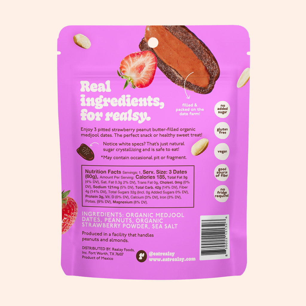 Realsy PB&J Stuffed Medjool Dates 2.1 oz