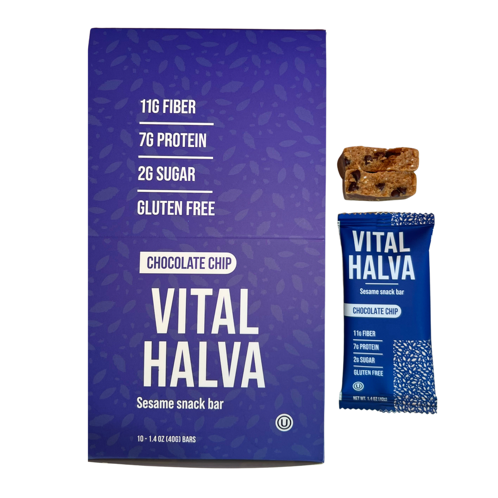 Vital Halva - Gut-Friendly Sesame Bar, Chocolate Chip, 40g