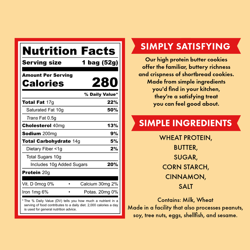 Caltein - Cinnamon Roll Cookies | High Protein | Clean Label Snack 1.8oz