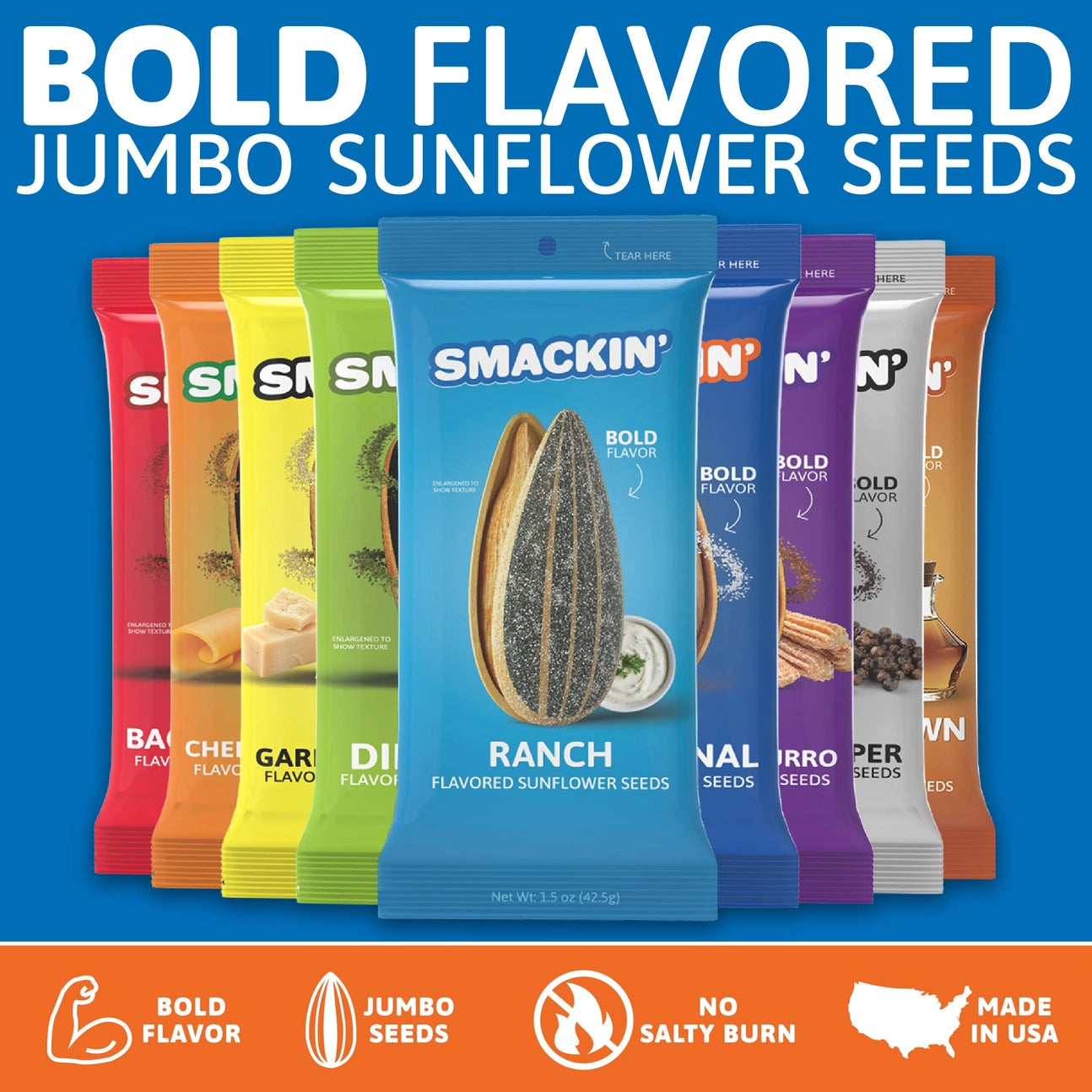 Smackin Sunflower Seed 1.5 oz Bag Bundle