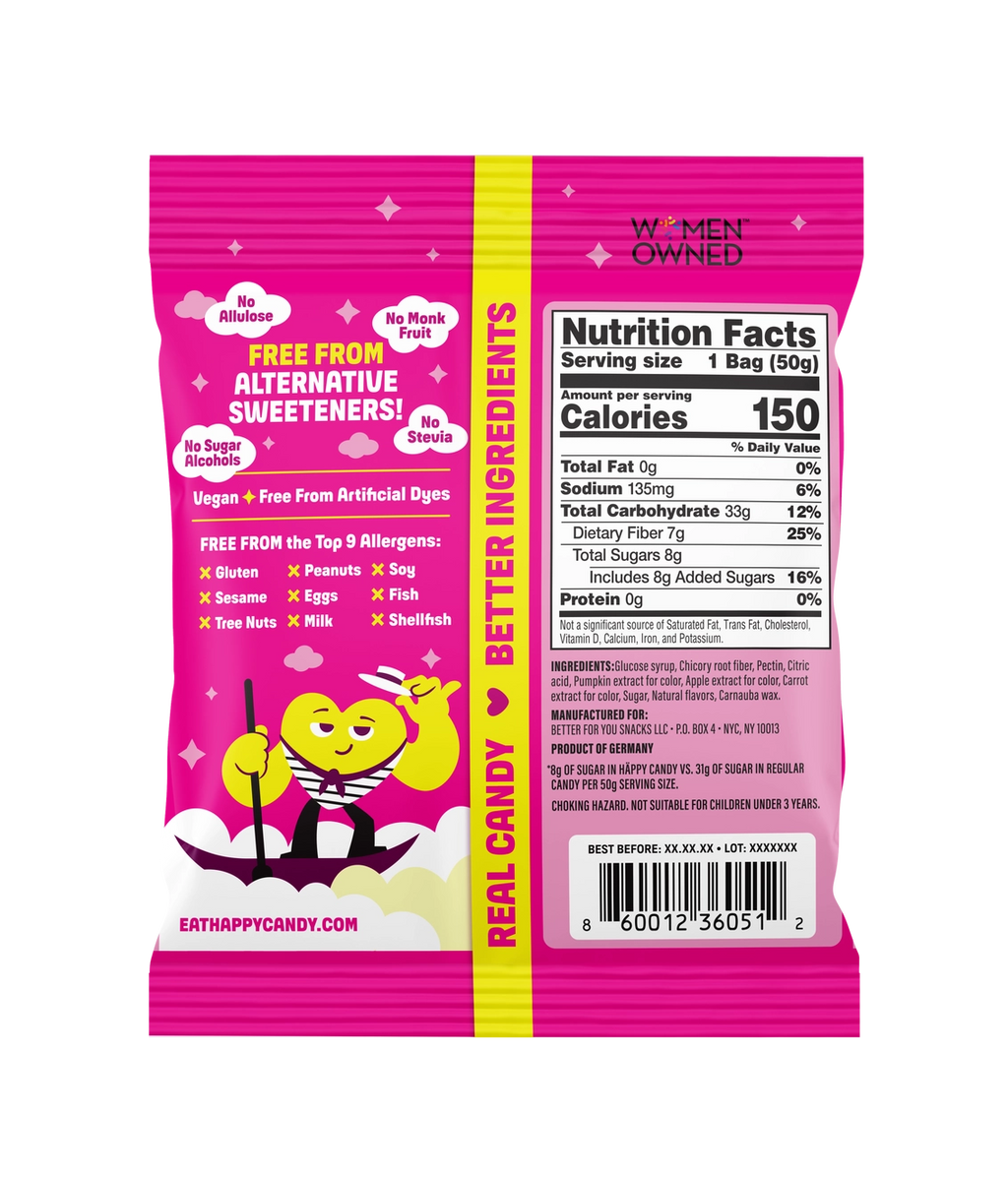 Happy Candy - Gummy Hearts - Italian Summer 1.8 oz