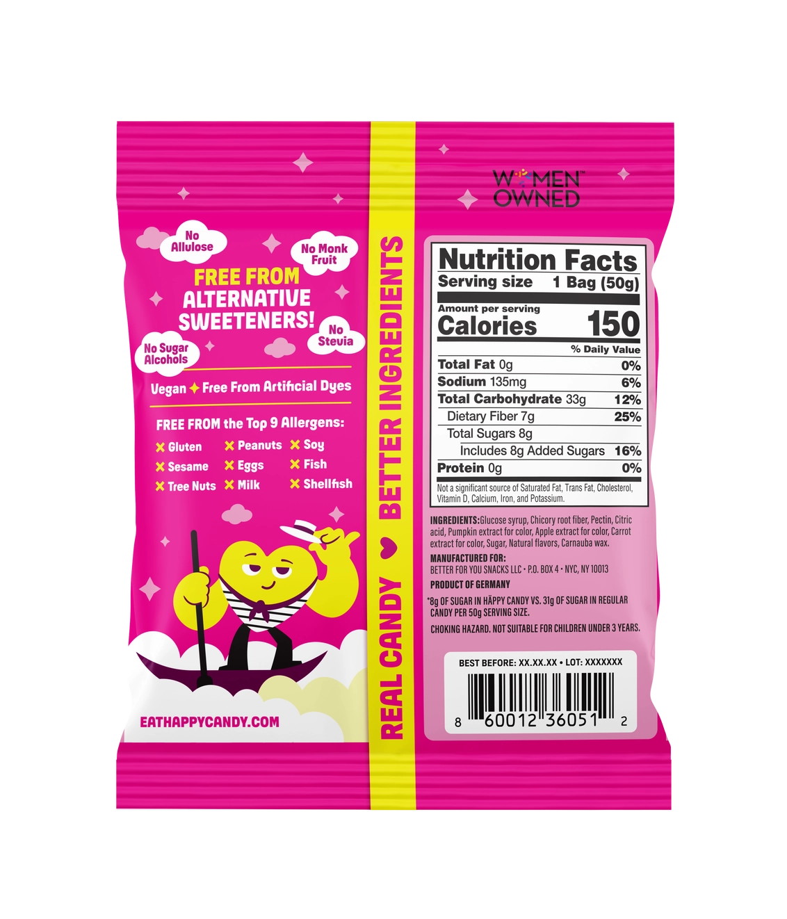 Happy Candy - Gummy Hearts - Italian Summer 1.8 oz