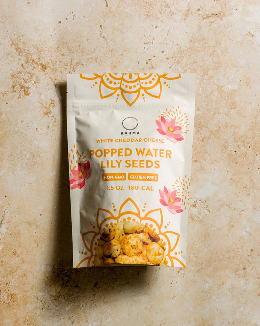 Karma Wellness Kitchen -  Popped Waterlily Seeds - White Cheddar